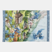 Blue Jay Way Bluejays in Heavenly Mountain Village Theedoek (Horizontaal)