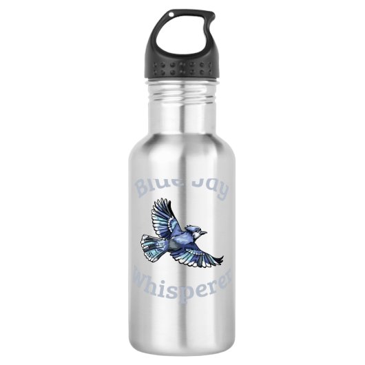 Blue Jay Whisperer Waterfles (Voorkant)