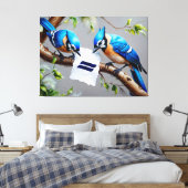 Blue Jays overweegt Canvas Afdruk (Insitu (Slaapkamer))