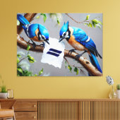 Blue Jays overweegt Canvas Afdruk (Insitu (Woonkamer))