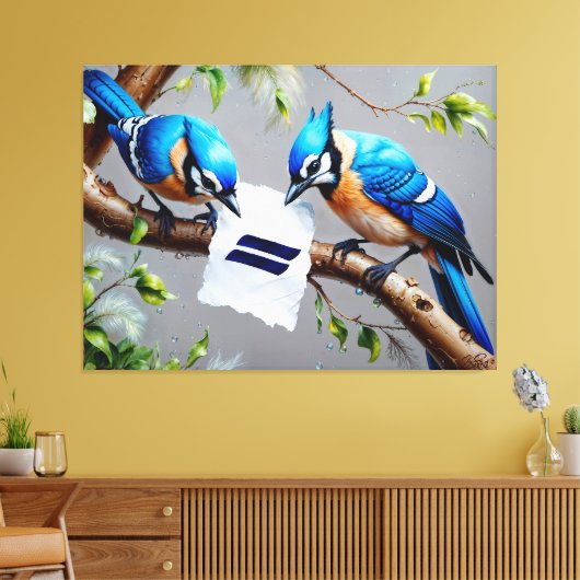 Blue Jays overweegt Canvas Afdruk (Insitu (Woonkamer))
