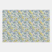 Blue Jays Vogeltakken en Bloesems Inpakpapier Vel (Voorkant 2)