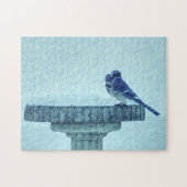 Blue Jays Winter Feeding Painterly Puzzle Legpuzzel (Horizontaal)