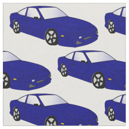 Blue JDM Sports Car Fabric Stof