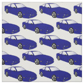 Blue JDM Sports Car Fabric Stof (Swatch)