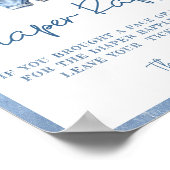 Blue Jean Baby Baby shower Luierkrabbel Poster (Hoek)