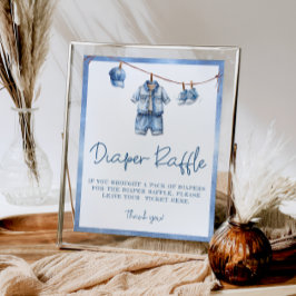 Blue Jean Baby Baby shower Luierkrabbel Poster