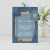 Blue Jean Baby Books for Baby Shower Informatiekaartje (Staand voorkant)