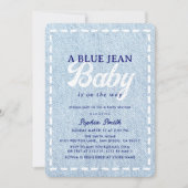 Blue Jean Baby Boy Baby Shower Kaart (Voorkant)