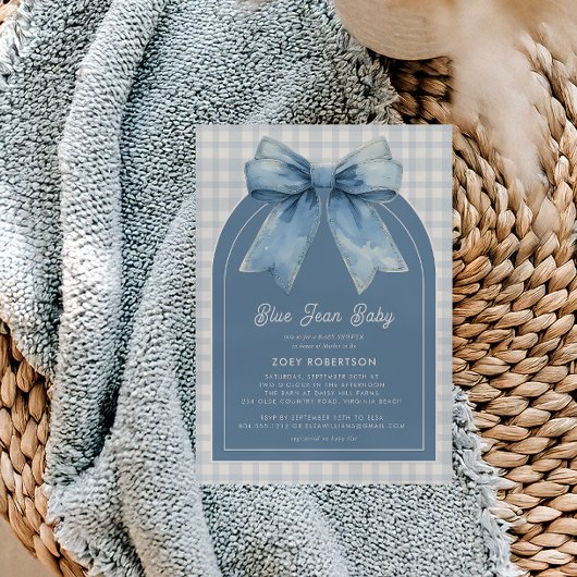 Blue Jean Baby Boy Baby shower Kaart