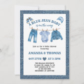 Blue Jean Baby Boy Shower Kaart (Voorkant)