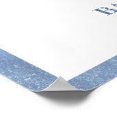 Blue Jean Baby Denim Baby Boy Shower Welkom Poster (Hoek)