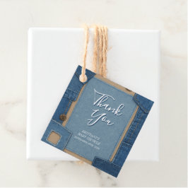 Blue Jean Baby Denim Baby Shower Bedankjes Labels