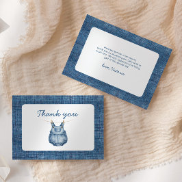 Blue Jean Baby Denim Baby Shower Bedankkaart
