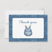 Blue Jean Baby Denim Baby Shower Bedankkaart (Voorkant)