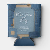 Blue Jean Baby Denim Baby Shower Blikjeskoeler (Voorkant)