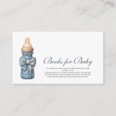 Blue Jean Baby Denim Baby shower Boeken voor Baby Informatiekaartje (Voorkant)