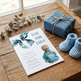 Blue Jean Baby Denim Baby Shower Kaart