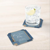 Blue Jean Baby Denim Baby Shower Kartonnen Onderzetters (Insitu)