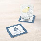 Blue Jean Baby Denim Baby Shower Kartonnen Onderzetters (Insitu)