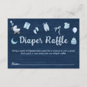 Blue Jean Baby Denim Baby shower Luierkrabbel Informatiekaartje (Voorkant)