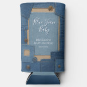 Blue Jean Baby Denim Baby Shower Seltzer Blikjeskoeler (Voorkant)