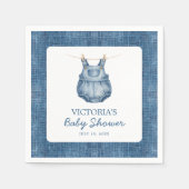 Blue Jean Baby Denim Baby Shower Servet (Voorkant)