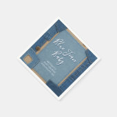 Blue Jean Baby Denim Baby Shower Servet (Hoek)