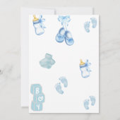 Blue jean baby denim baby shower uitnodiging (Achterkant)
