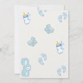 Blue jean baby denim baby shower uitnodiging (Achterkant)