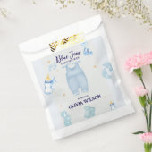 Blue jean baby denim baby shower uitnodiging bedankzakje (Gezegeld)
