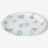 Blue jean baby denim baby shower uitnodiging papieren bordje (Gekanteld)