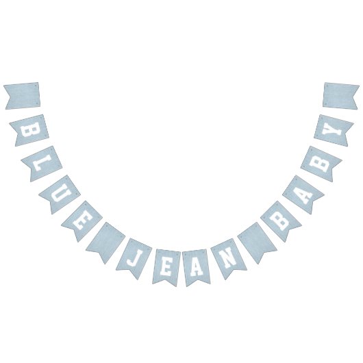 Blue Jean Baby Denim Baby shower Vlaggetjes (Alle)