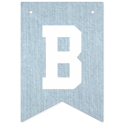 Blue Jean Baby Denim Baby shower Vlaggetjes (Tweede vlag)