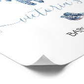 Blue Jean Baby Denim Baby shower waslijn Poster (Hoek)