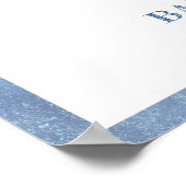 Blue Jean Baby Denim Baby shower Welkom Poster (Hoek)