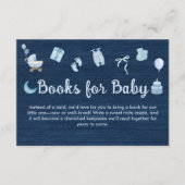 Blue Jean Baby Denim Boeken voor Baby shower Informatiekaartje (Voorkant)