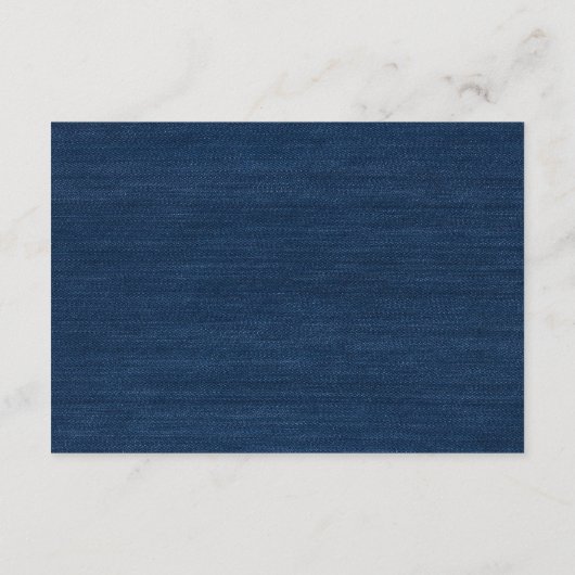 Blue Jean Baby Denim Boeken voor Baby shower Informatiekaartje (Achterkant)