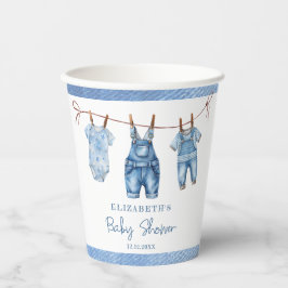 Blue Jean Baby Denim Boy Baby shower Papieren Bekers