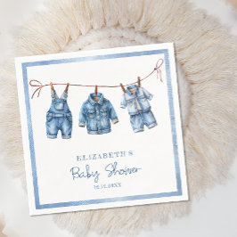 Blue Jean Baby Denim Boy Baby shower Servet