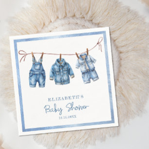 Blue Jean Baby Denim Boy Baby shower Servet