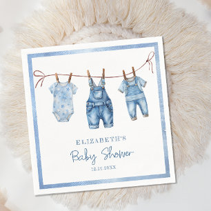 Blue Jean Baby Denim Boy Baby shower Servet