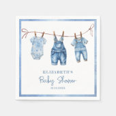 Blue Jean Baby Denim Boy Baby shower Servet (Voorkant)