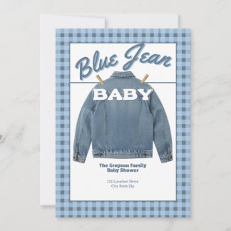 Blue Jean Baby - Denim Bruiloft Uitnodiging op Maa