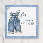 Blue jean baby Denim Country Baby shower Bedankjes Labels (Voorkant)