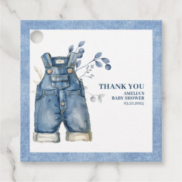 Blue jean baby Denim Country Baby shower Bedankjes Labels