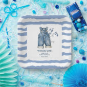 Blue jean baby Denim Country Baby shower Papieren Bordje (Feest)