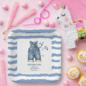 Blue jean baby Denim Country Baby shower Papieren Bordje (Feest)