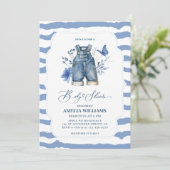 Blue Jean baby Denim Country western baby shower Kaart (Staand voorkant)