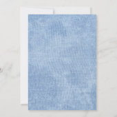 Blue Jean baby Denim Country western baby shower Kaart (Achterkant)